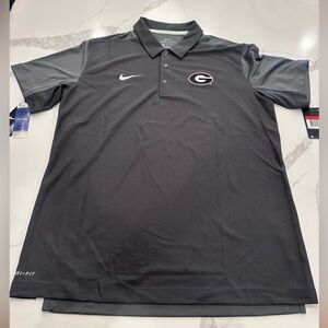 Nike Georgia Bulldogs Dark Gray Men's Polo Shirt NWT